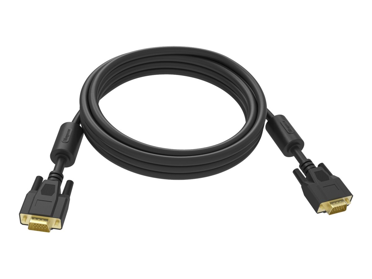 Vision Professional - Câble VGA - HD-15 (VGA) (M) pour HD-15 (VGA) (M) - 10 m - vis moletées - noir - TC 10MVGAP/BL - Câbles vidéo