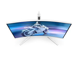 Philips Evnia 5000 32M2C5501 - Écran LED - jeux - incurvé - 32" (31.5" visualisable) - 2560 x 1440 QHD @ 180 Hz - Fast VA - 3500:1 - HDR10 - 0.5 ms - 2xHDMI, DisplayPort - blanc - 32M2C5501/00 - Écrans d'ordinateur