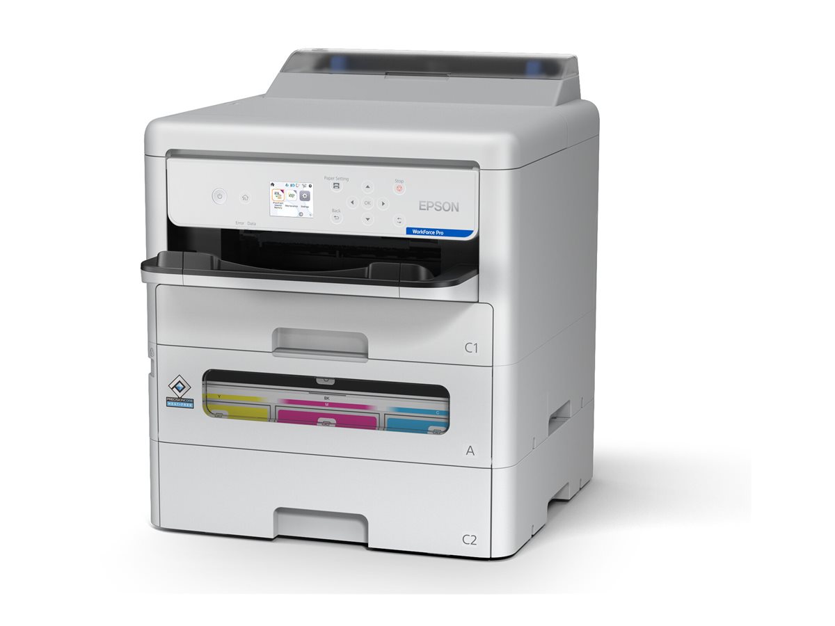 Epson WorkForce Pro EP-C800RDW - Imprimante - couleur - Recto-verso - jet d'encre - A4/Legal - 4 800 x 1 200 ppp - jusqu'à 25 ppm (mono)/jusqu'à 25 ppm (couleur) - capacité : 330 feuilles - USB 2.0, Gigabit LAN, Wi-Fi(ac) - C11CK21401 - Imprimantes jet d'encre