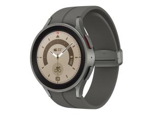 Samsung Galaxy Watch5 Pro - 45 mm - gris titane - montre intelligente avec bande sport - affichage 1.4" - 16 Go - NFC, Wi-Fi, Bluetooth - 46.5 g - SM-R920NZTAXEF - Montres intelligentes