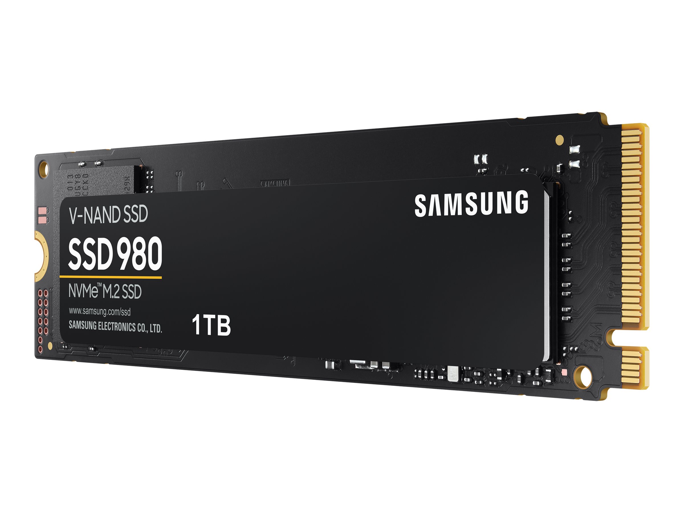 Samsung 980 MZ-V8V1T0BW - SSD - chiffré - 1 To - interne - M.2 2280 - PCIe 3.0 x4 (NVMe) - AES 256 bits - TCG Opal Encryption - MZ-V8V1T0BW - Disques SSD
