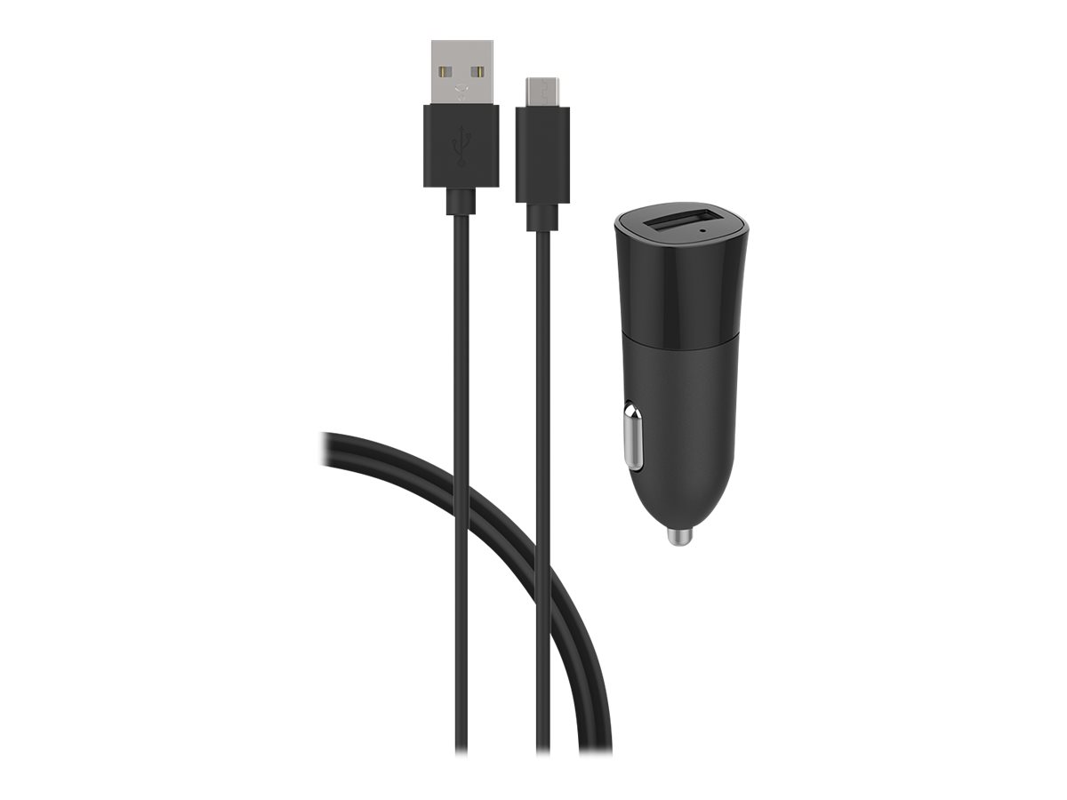 BIGBEN Connected - Adaptateur d'alimentation pour voiture - 2.4 A (USB) - sur le câble : Micro-USB - CACCBLMIC2.1AB - Adaptateurs électriques et chargeurs