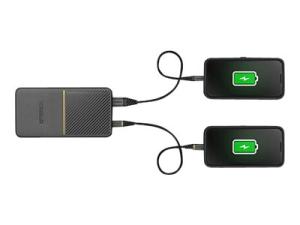 OtterBox - Banque d'alimentation - 15000 mAh - 18 Watt - 3 A - Apple Fast Charge, Huawei Fast Charge, PE 2.0+, PD 3.0, QC 3.0, AFC, SFCP - 2 connecteurs de sortie (USB, 24 pin USB-C) - sur le câble : USB, USB-C - Crépuscule - 78-80691 - Adaptateurs électriques et chargeurs