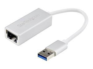 StarTech.com Adaptateur réseau USB 3.0 vers Gigabit Ethernet - Convertisseur USB vers RJ45 - M/F - Argent (USB31000SA) - Adaptateur réseau - USB 3.0 - Gigabit Ethernet x 1 - argent - USB31000SA - Cartes réseau USB