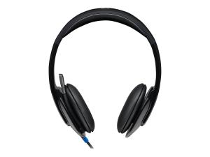 Casque USB Logitech H540 - Micro-casque - sur-oreille - filaire - 981-000480 - Écouteurs