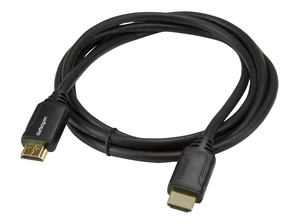 StarTech.com Câble HDMI grande vitesse haute qualité avec Ethernet de 2 m - Cordon HDMI vers HDMI - Câble HDMI 2.0 - 4K 60 Hz (HDMM2MP) - Câble HDMI avec Ethernet - HDMI mâle pour HDMI mâle - 2 m - noir - pour P/N: EXTEND-HDMI-4K40C6P1, KITBXAVHDPEU, KITBXAVHDPUK, KITBXDOCKPEU, KITBXDOCKPUK - HDMM2MP - Accessoires pour systèmes audio domestiques