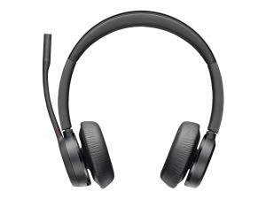 Poly Voyager 4320-M - Micro-casque - sur-oreille - Bluetooth - sans fil, filaire - USB-A, USB-A via adaptateur Bluetooth - noir - certifié Zoom, Certifié pour Microsoft Teams - 77Z00AA - Écouteurs