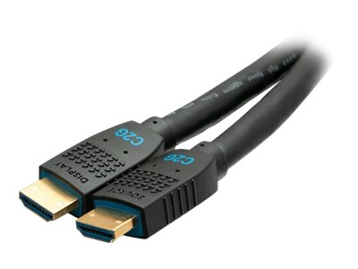 C2G 25ft Ultra Flexible 4K Active HDMI Cable Gripping 4K 60Hz - In-Wall M/M - Câble HDMI avec Ethernet - HDMI mâle pour HDMI mâle - 7.6 m - noir - actif, support pour 4K60Hz - C2G10382 - Câbles HDMI