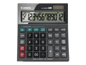 Canon AS-220RTS - Calculatrice de bureau - 12 chiffres - panneau solaire, pile - gris foncé - 4898B001 - Calculatrices