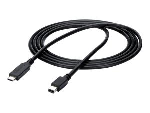 StarTech.com Câble adaptateur USB-C vers Mini DisplayPort 4K 60 Hz de 1,8 m en noir - Convertisseur USB Type-C vers mDP - Câble DisplayPort - 24 pin USB-C (M) pour Mini DisplayPort (M) - USB 3.1 / Thunderbolt 3 / DisplayPort 1.2 - 1.8 m - support pour 4K60Hz (3840 x 2160) - noir - CDP2MDPMM6B - Câbles vidéo