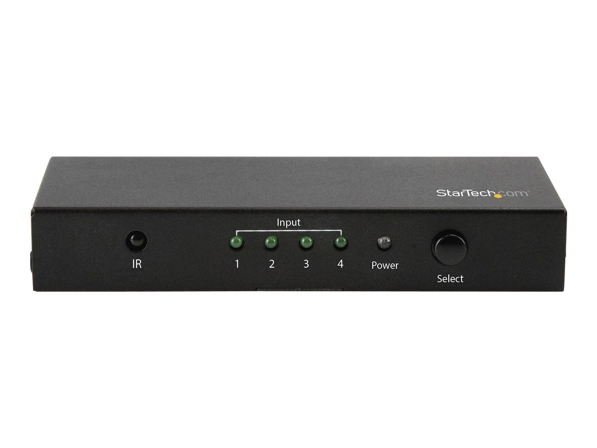 StarTech.com Switch HDMI - 4 ports - Commutateur HDMI 4x1 - Switch automatique - Ultra HD 4K 60 Hz (VS421HD20) - Commutateur vidéo/audio - 4 x HDMI - de bureau - pour P/N: SVA5H2NEUA - VS421HD20 - Commutateurs audio et vidéo