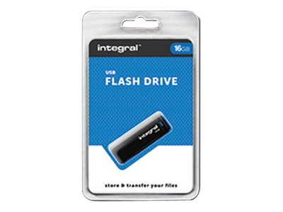 Integral - Clé USB - 16 Go - USB 2.0 - noir - INFD16GBBLK. - Lecteurs flash