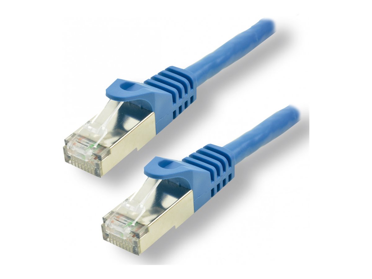 MCL - Cordon de raccordement - RJ-45 (M) pour RJ-45 (M) - 2 m - 6.2 mm - SFTP - CAT 7 - sans crochet, moulé, sans halogène - bleu - FCC7BMSHF-2M/B - Câbles à paire torsadée