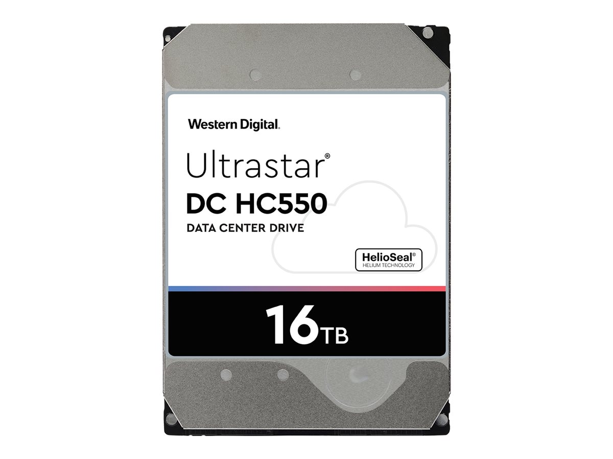 WD Ultrastar DC HC550 WUH721816ALE6L4 - Disque dur - 16 To - interne - 3.5" - SATA 6Gb/s - 7200 tours/min - mémoire tampon : 512 Mo - 0F38462 - Disques durs internes