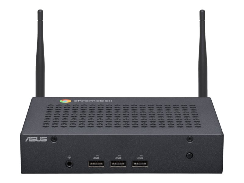 ASUS Fanless Chromebox CF40 BC015UN - Mini PC 1 x Celeron N4500 / jusqu'à 2.8 GHz - RAM 8 Go - eMMC 64 Go - UHD Graphics - IEEE 802.11ax (Wi-Fi 6), Gigabit Ethernet, Bluetooth 5.2 - Chrome OS - moniteur : aucun - noir - 90MS02V2-M000F0 - Ordinateurs de bureau