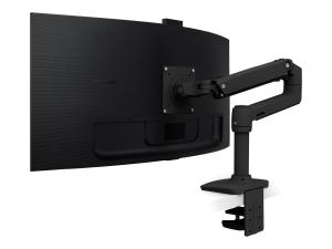 Ergotron LX - Kit de montage (bras articulé, fixation par pince pour bureau, montage par passe-câble, poteau 8") - Technologie brevetée Constant Force - pour Écran LCD - aluminium - noir mat - Taille d'écran : jusqu'à 34 pouces - 45-241-224 - Accessoires pour écran