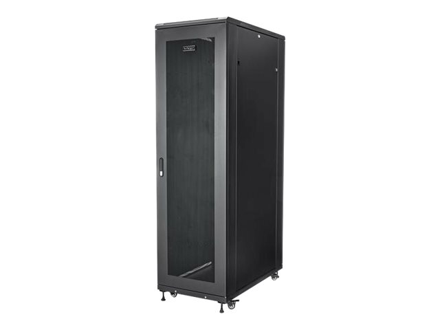 StarTech.com 42U Server Rack Cabinet - 4-Post Adjustable Depth (5.9" to 36.4") IT Network Equipment Rack Enclosure with Casters - 2000lbs (RK4236BKB) - Rack armoire - sur le sol - noir - 42U - 19" - RK4236BKB - Accessoires pour serveur