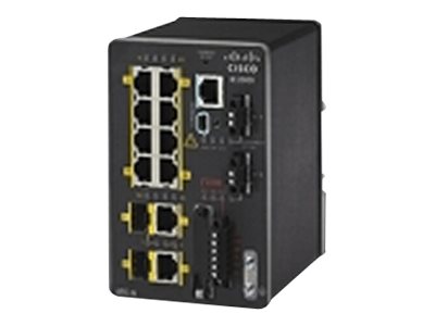 Cisco Industrial Ethernet 2000 Series - Commutateur - Géré - 8 x 10/100 + 2 x SFP Gigabit combiné - Montage sur rail DIN - IE-2000-8TC-G-E - Concentrateurs et commutateurs gigabit
