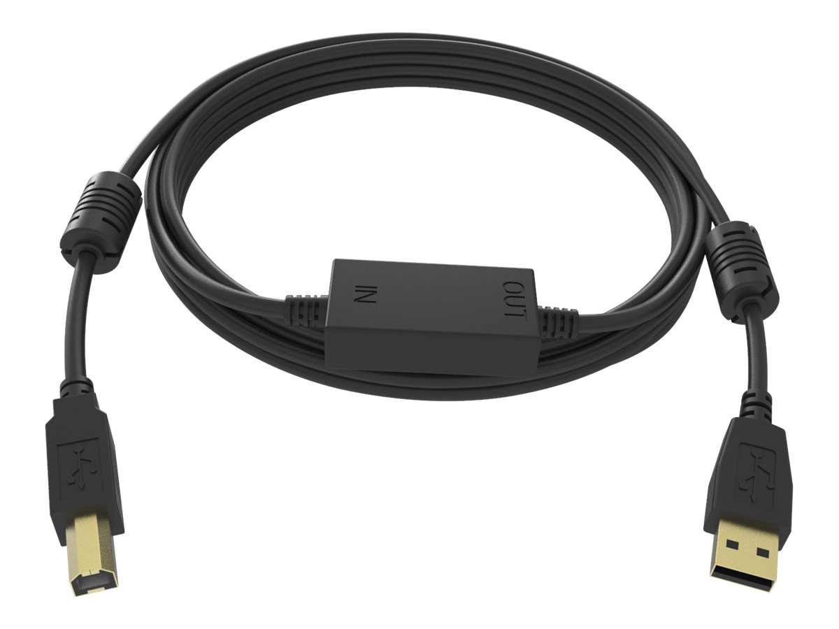 Vision Professional - Câble USB - USB (M) pour USB type B (M) - USB 2.0 - 15 m - actif - noir - TC 15MUSB+/BL - Câbles USB