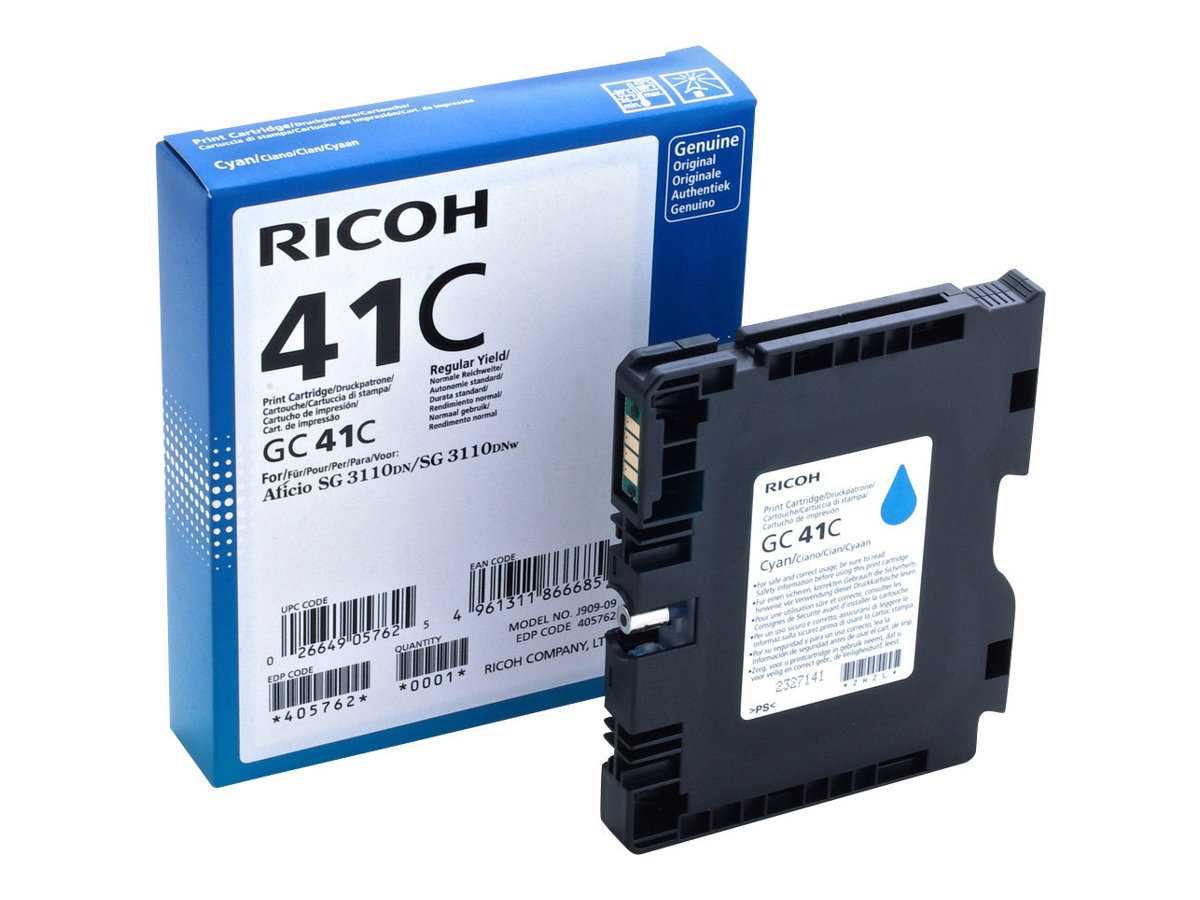 Ricoh - Cyan - original - cartouche d'encre - pour Ricoh Aficio SG 3100, Aficio SG 3110, Aficio SG 7100, SG 3110, SG 3120 - 405762 - Cartouches d'imprimante