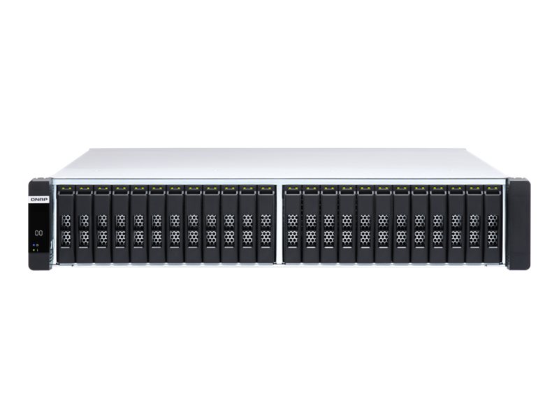 QNAP ES2486dc - Serveur NAS - 24 Baies - rack-montable - SAS 12Gb/s - RAID RAID 0, 1, 5, 6, 10, 50, JBOD, 60, RAID TP - RAM 128 Go - Gigabit Ethernet / 10 Gigabit Ethernet - iSCSI support - 2U - ES2486DC-2142IT-128G - NAS
