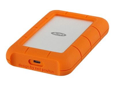 LaCie Rugged USB-C - Disque dur - 4 To - externe (portable) - USB 3.1 Gen 1 (USB-C connecteur) - orange - STFR4000800 - Disques durs externes
