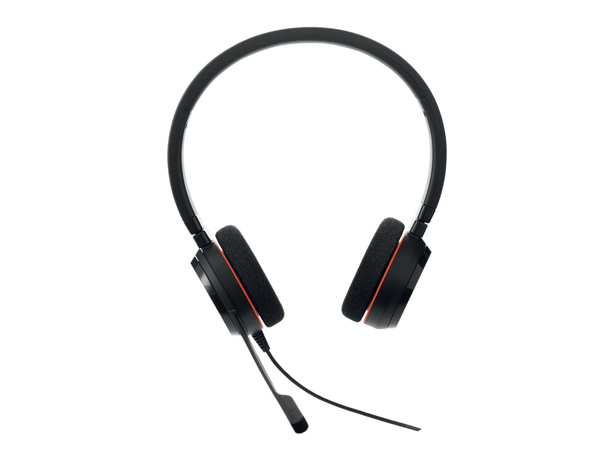 Jabra Evolve 20 MS stéréo - Micro-casque - sur-oreille - filaire - USB-C - isolation acoustique - 4999-823-189 - Écouteurs