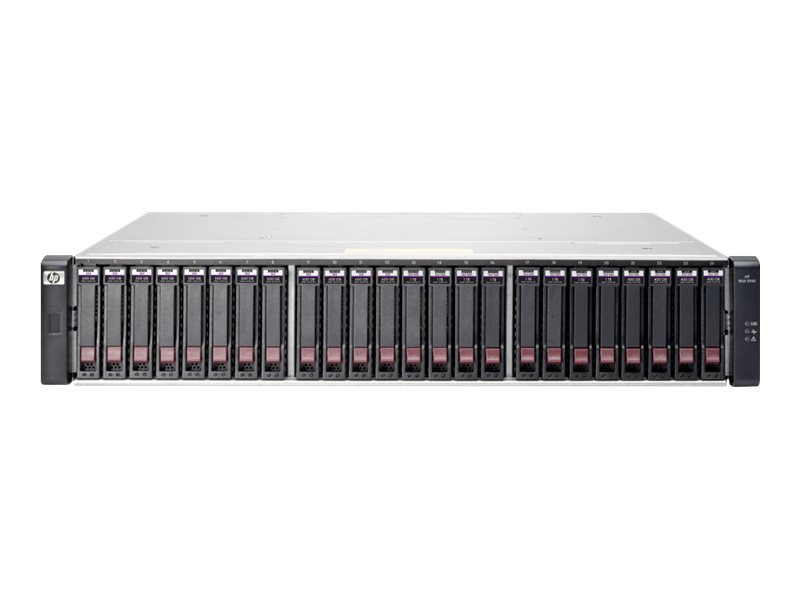 HPE Modular Smart Array 1040 Dual Controller SFF Storage - Baie de disques - iSCSI (10 GbE) (externe) - rack-montable - 2U - E7W04A - SAN