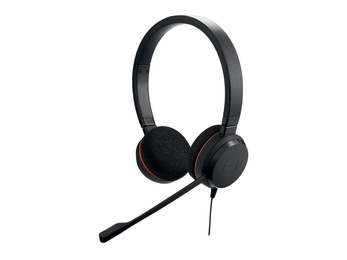 Jabra Evolve 20 MS stéréo - Micro-casque - sur-oreille - filaire - USB-C, USB-A - isolation acoustique - Certifié pour Microsoft Teams - 4999-823-169 - Écouteurs