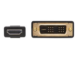 Eaton Tripp Lite Series HDMI to DVI Adapter Cable (HDMI to DVI-D M/M), 6 ft. (1.8 m) - Câble adaptateur - DVI-D mâle pour HDMI mâle - 1.8 m - double blindage - noir - P566-006 - Accessoires pour téléviseurs