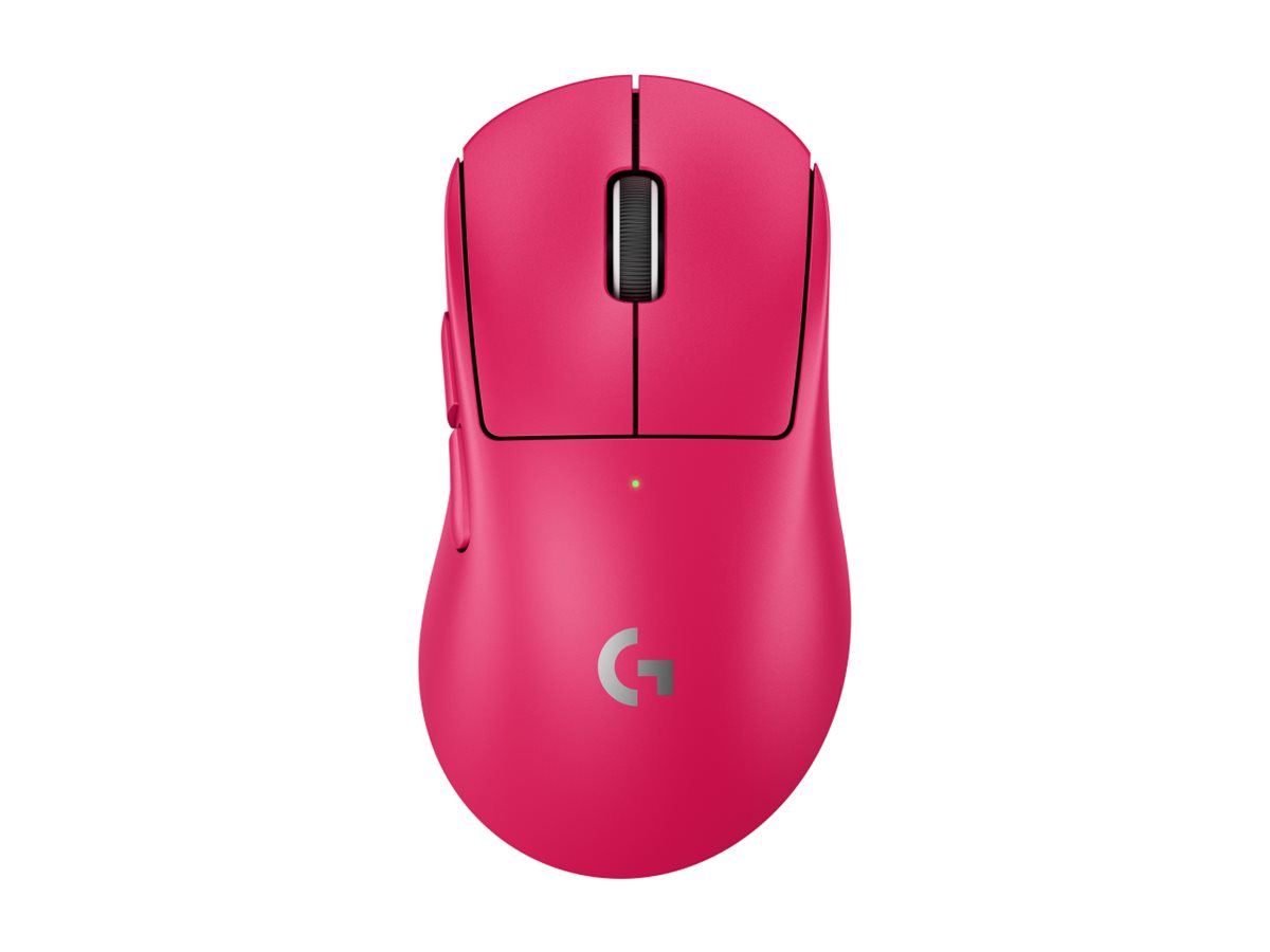 Logitech G PRO X SUPERLIGHT 2 DEX - Souris - jeux - ergonomique - pour droitiers - optique - 5 boutons - sans fil, filaire - 2.4 GHz, USB - rose - 910-007374 - Souris