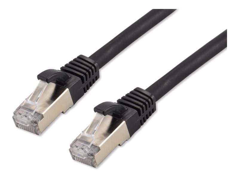 MCL - Câble réseau - RJ-45 (M) pour RJ-45 (M) - 2 m - SFTP - CAT 8.1 - sans crochet, sans halogène - noir - IC5M99A0008SH2N - Câbles à paire torsadée