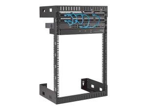 StarTech.com Rack serveur 15U - Fixation murale - Armoire réseau à cadre ouvert - Profondeur 30 cm - Baie 15U (RK15WALLO) - Rack - montable sur mur - noir - 15U - 12" - RK15WALLO - Accessoires pour serveur