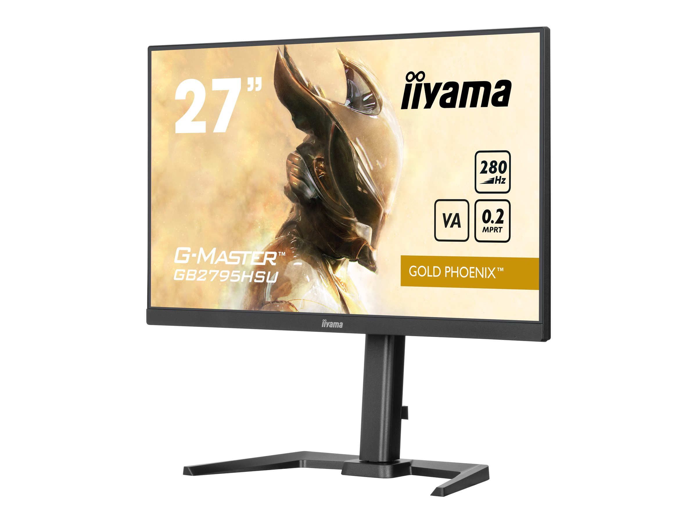 iiyama G-MASTER Gold Phoenix GB2795HSU-B1 - Écran LED - 27" - 1920 x 1080 Full HD (1080p) @ 280 Hz - VA - 300 cd/m² - 4000:1 - HDR10 - 0.2 ms - HDMI, DisplayPort - haut-parleurs - noir mat - GB2795HSU-B1 - Écrans d'ordinateur