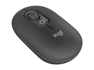 Logitech POP - Souris - emoji personnalisable - optique - 4 boutons - sans fil - Bluetooth 5.1 LE - graphite - 910-007412 - Souris