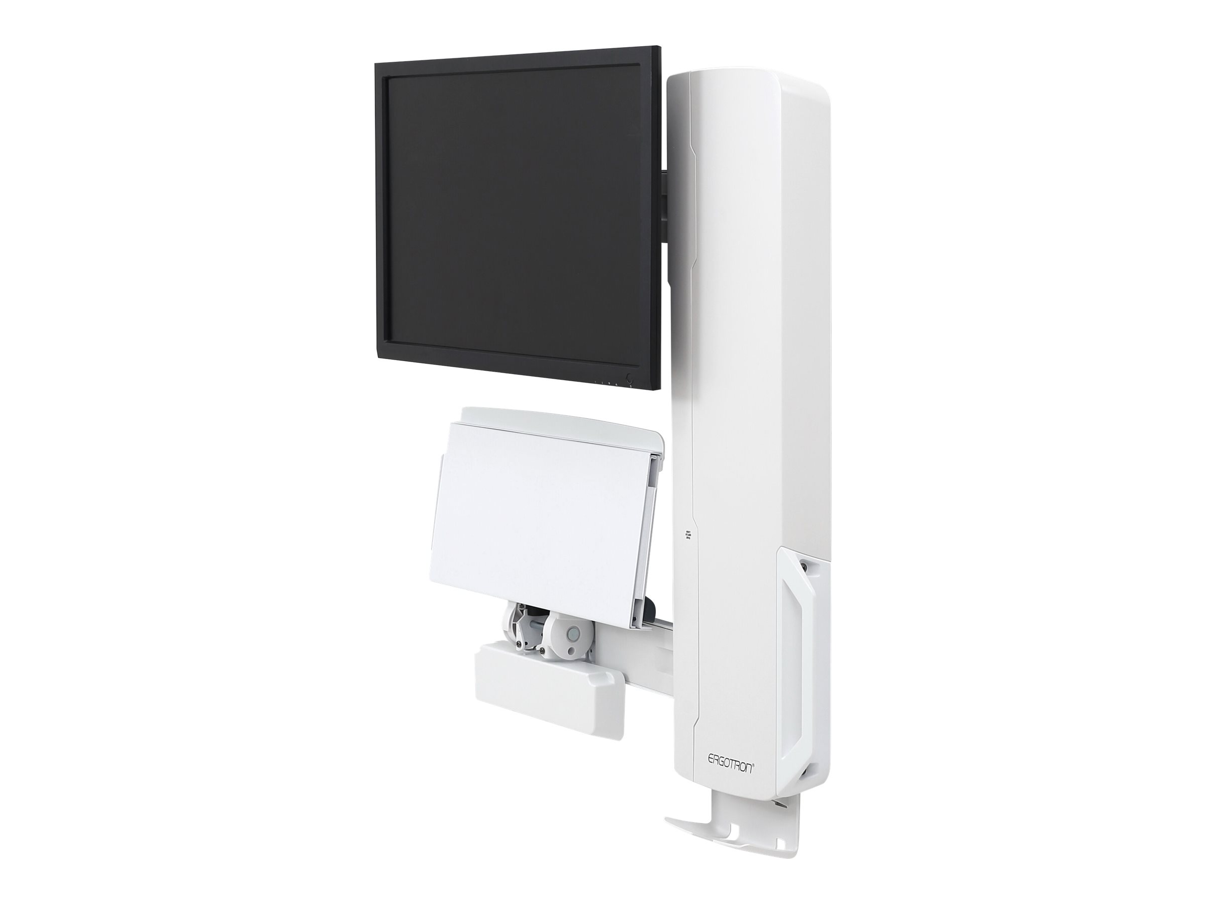 Ergotron - Kit de montage (levage vertical) - pour écran LCD/équipement PC - système assis-debout - blanc - Taille d'écran : jusqu'à 24 pouces - montable sur mur - 61-081-062 - Accessoires pour écran