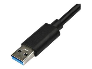 StarTech.com Adaptateur réseau USB 3.0 vers Gigabit Ethernet avec port USB intégré - Carte réseau GbE USB vers RJ45 - Noir - Adaptateur réseau - USB 3.0 - Gigabit Ethernet - noir - pour P/N: TB33A1C - USB31000SPTB - Cartes réseau