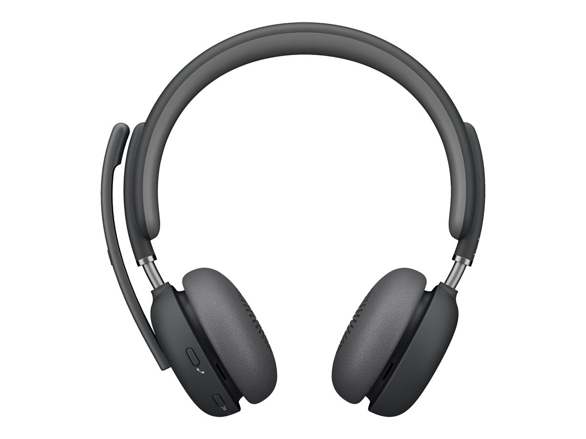 Logitech Zone Wireless 2 - Micro-casque - sur-oreille - Bluetooth - sans fil - Suppresseur de bruit actif - USB-C via un adaptateur Bluetooth - graphite - Certifié pour Microsoft Teams - 981-001152 - Écouteurs