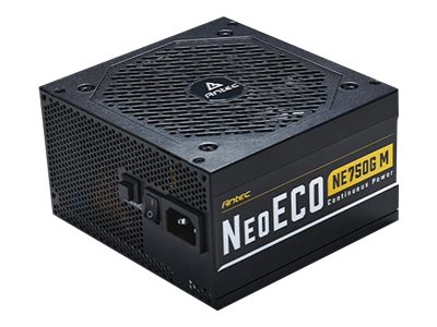 Antec NeoECO Gold Modular NE750G M - Alimentation électrique (interne) - ATX12V 2.4/ EPS12V - 80 PLUS Gold - CA 100-240 V - 750 Watt - PFC active - Union européenne - 0-761345-11758-6 - Sources d'alimentation ATX