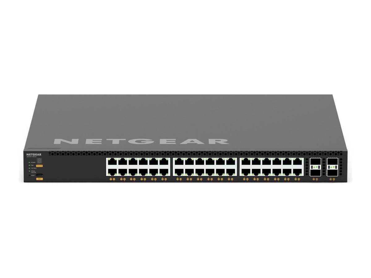 NETGEAR M4350-36X4V - Commutateur - C3 - Géré - 36 x 100/1000/2.5G/5G/10GBase-T (PoE++) + 4 x 1/10/25 Gigabit SFP28 - flux d'air de l'avant vers l'arrière - Montable sur rack - PoE++ (280 W) - XSM4340CV-100NES - Concentrateurs et commutateurs montables sur rack