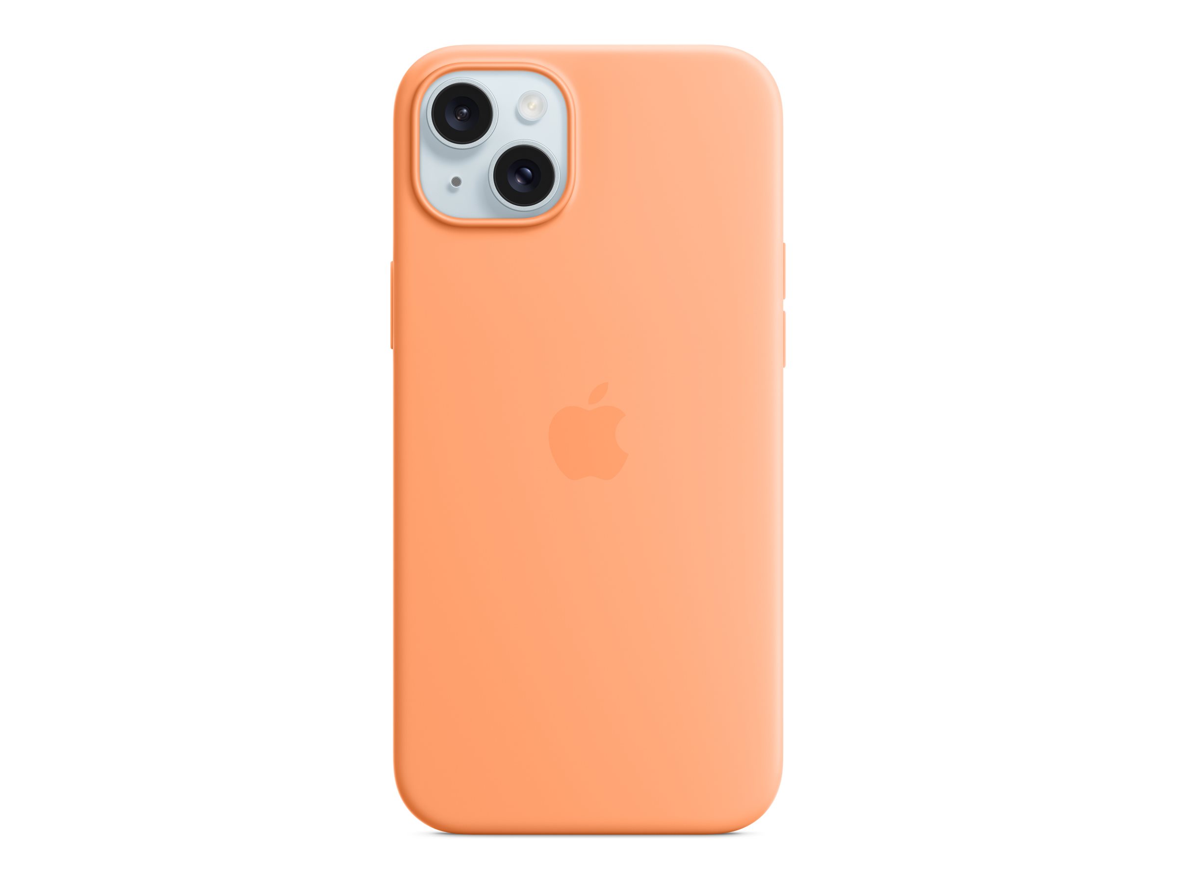 Apple - Coque de protection pour téléphone portable - compatibilité avec MagSafe - silicone - sorbet à l'orange - pour iPhone 15 Plus - MT173ZM/A - Coques et étuis pour téléphone portable