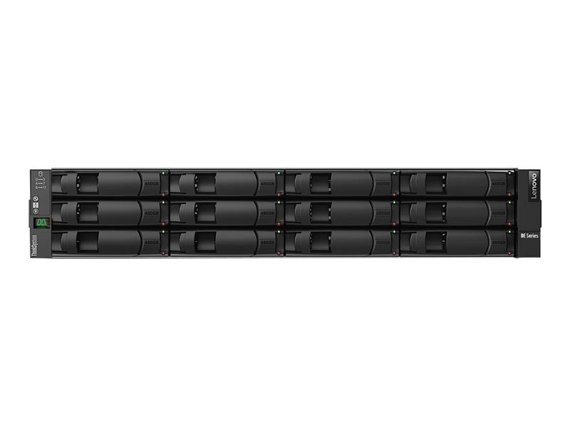Lenovo ThinkSystem DE2000H Hybrid 2U12 LFF controller enclosure - Baie de disques - 12 Baies (SAS-3) - iSCSI (10 GbE) (externe) - rack-montable - 2U - 7Y70A00YWW - SAN