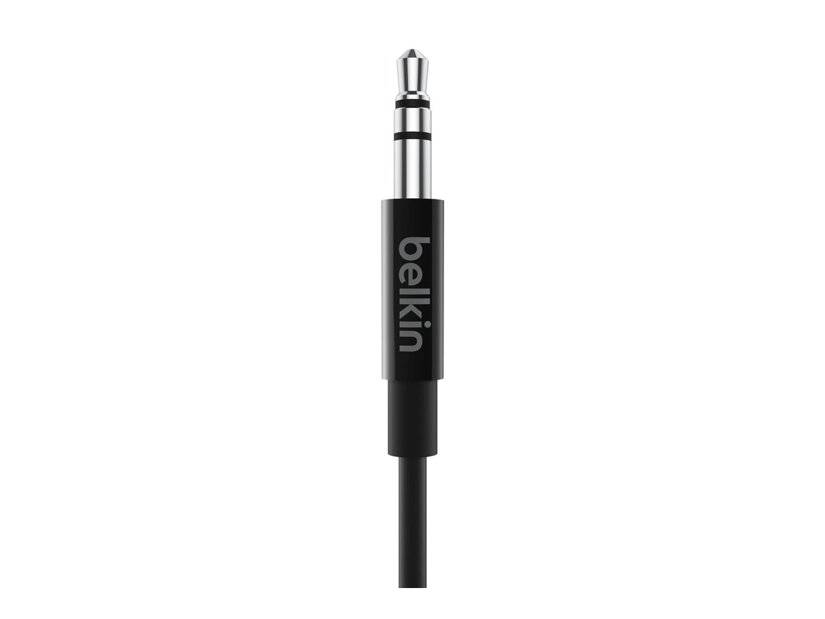 Belkin RockStar - Câble audio - 24 pin USB-C mâle pour mini-phone stereo 3.5 mm mâle - 91.4 cm - noir - F7U079BT03-BLK - Câbles audio
