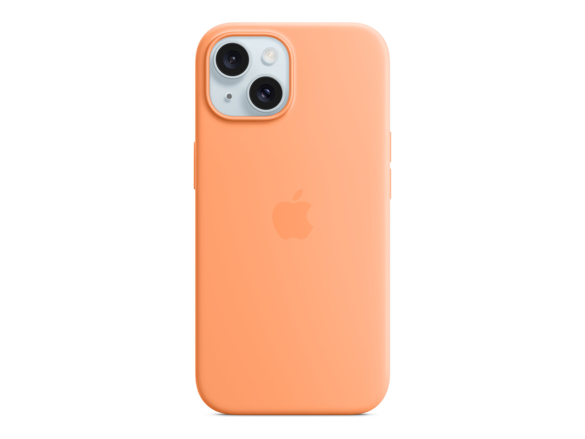Apple - Coque de protection pour téléphone portable - compatibilité avec MagSafe - silicone - sorbet à l'orange - pour iPhone 15 - MT0W3ZM/A - Coques et étuis pour téléphone portable