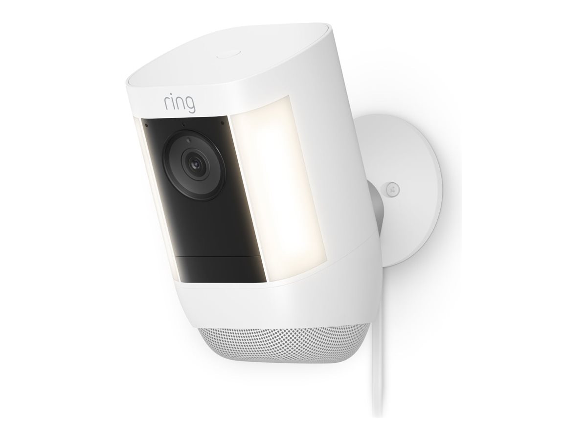 Ring Spotlight Cam Pro Plug-In - Caméra de surveillance réseau - extérieur - résistant aux intempéries - couleur (Jour et nuit) - 1080p - audio - sans fil - Wi-Fi - 8SC1S9-WEU2 - Caméras de sécurité