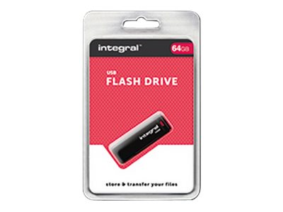 Integral - Clé USB - 64 Go - USB 2.0 - noir - INFD64GBBLK - Lecteurs flash