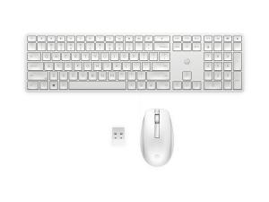 HP 655 - Ensemble clavier et souris - sans fil - 2.4 GHz - Français - blanc - 860P8AA#ABF - Claviers