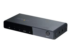 StarTech.com 2-Port 8K HDMI Switch, HDMI 2.1 Switcher 4K 120Hz/8K 60Hz UHD, HDR10+, HDMI Switch 2 In 1 Out, Auto/Manual Source Switching, Remote Control and Power Adapter Included - 7.1 Channel Audio/eARC (2PORT-HDMI-SWITCH-8K) - Commutateur vidéo/audio - 2 x HDMI - de bureau - 2PORT-HDMI-SWITCH-8K - Commutateurs audio et vidéo
