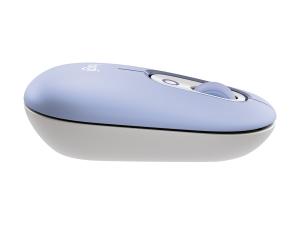 Logitech POP - Souris - emoji personnalisable - optique - 4 boutons - sans fil - Bluetooth 5.1 LE - lilas - 910-007414 - Souris