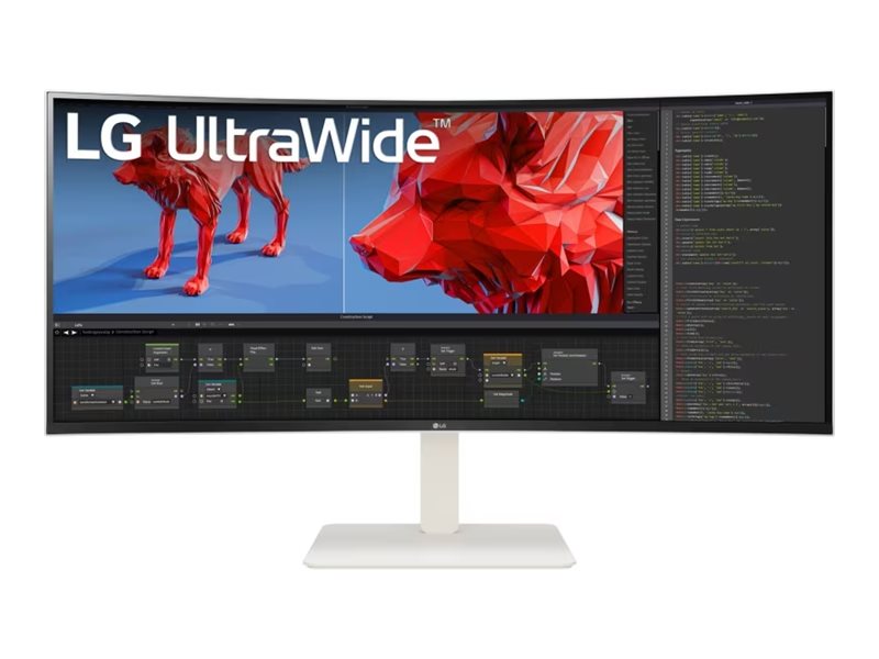 LG UltraWide 38WR85QC-W - Écran LED - incurvé - 38" (37.5" visualisable) - 3840 x 1600 WQHD+ @ 144 Hz - Nano IPS - 450 cd/m² - 1000:1 - DisplayHDR 600 - 1 ms - 2xHDMI, DisplayPort, USB-C - haut-parleurs - 38WR85QC-W.AEU - Écrans d'ordinateur